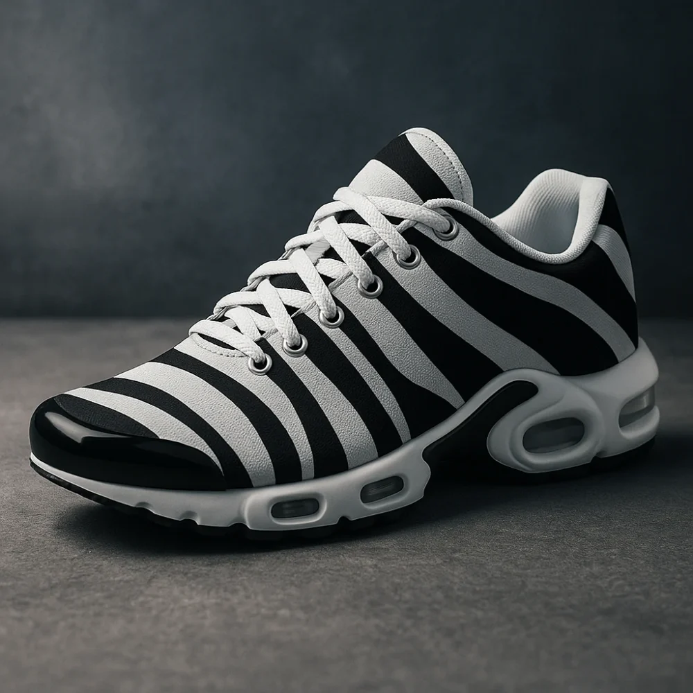 Zebra Surge Air Sneakers – Monochrome Mayhem