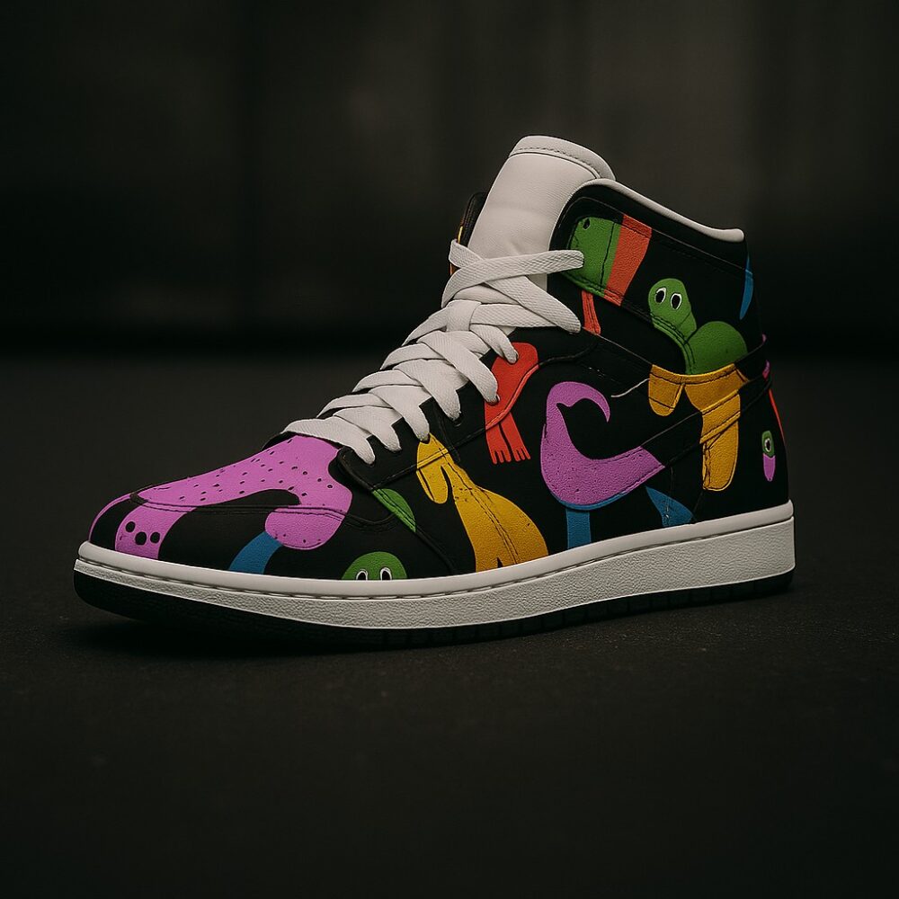 Graffiti Groove High-Top Sneakers – Chaos in Color
