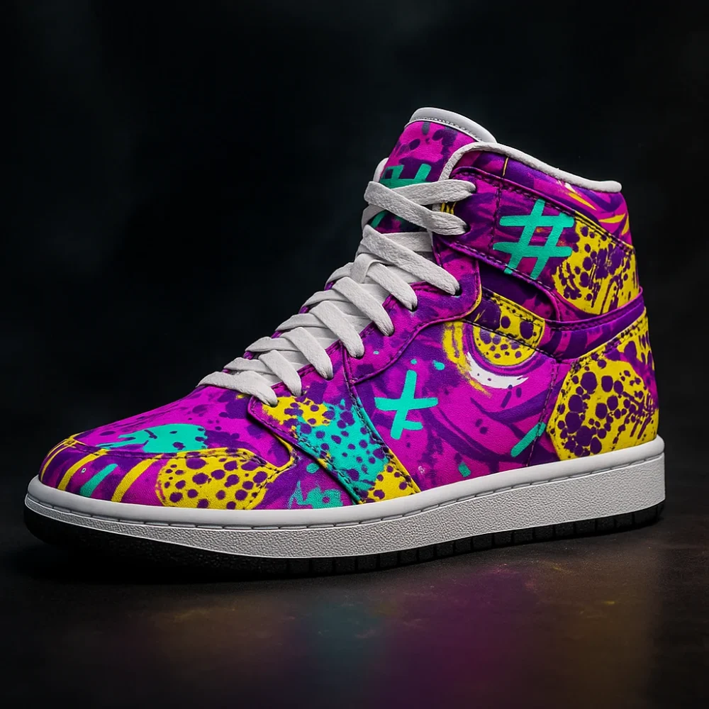 Neon Blast High-Top Sneakers – Wild ‘90s Energy Reborn