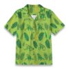 Iguana Tropical Leaf Bold Beach Shirt