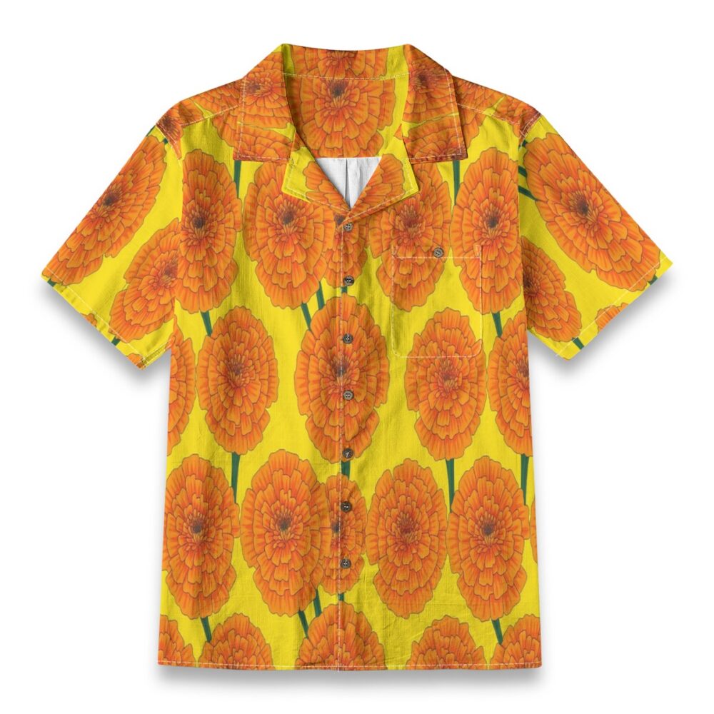 Marigold Bright Bloom Summer Tropical Shirt