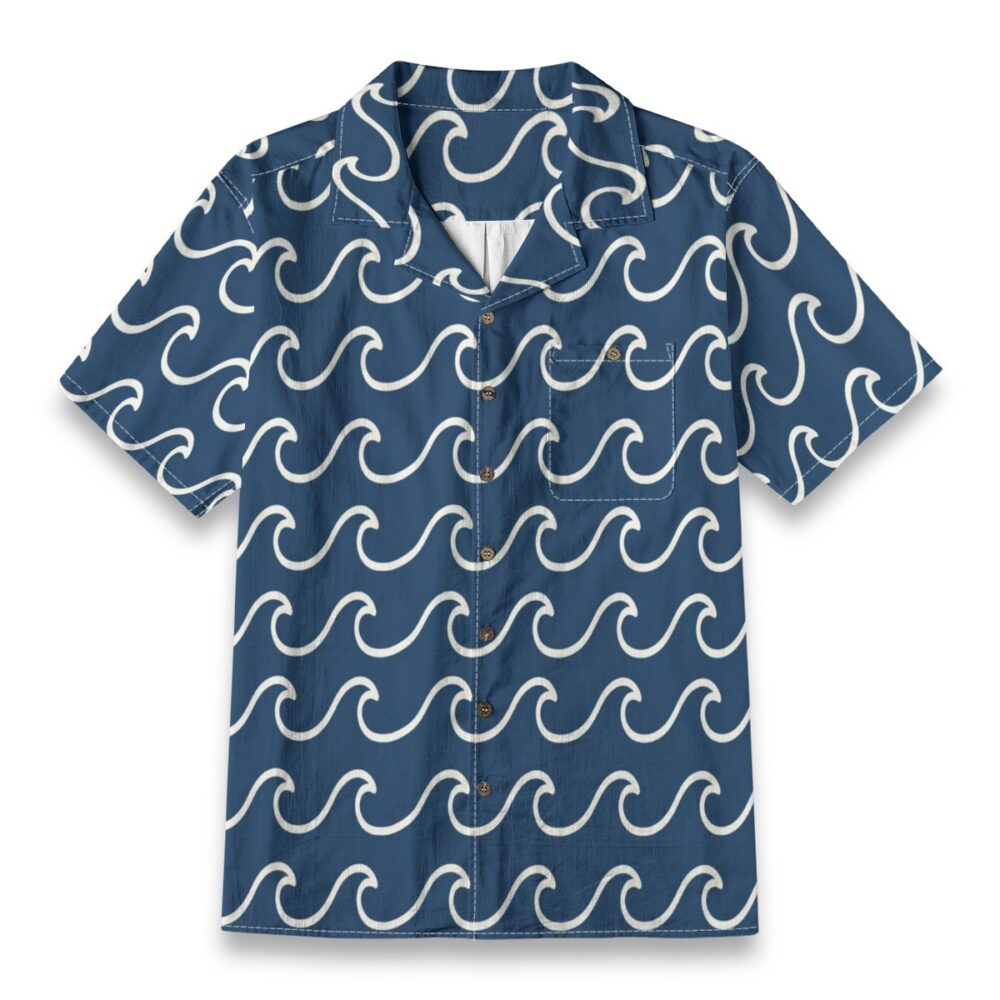 Nautical Waves Classic Ocean Resort Shirt