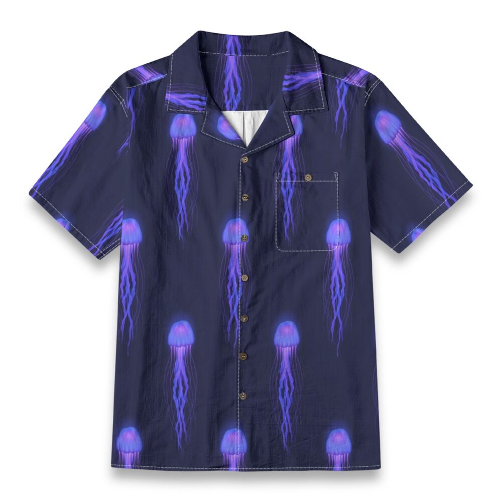 Jellyfish Glow Ocean Night Hawaiian Shirt