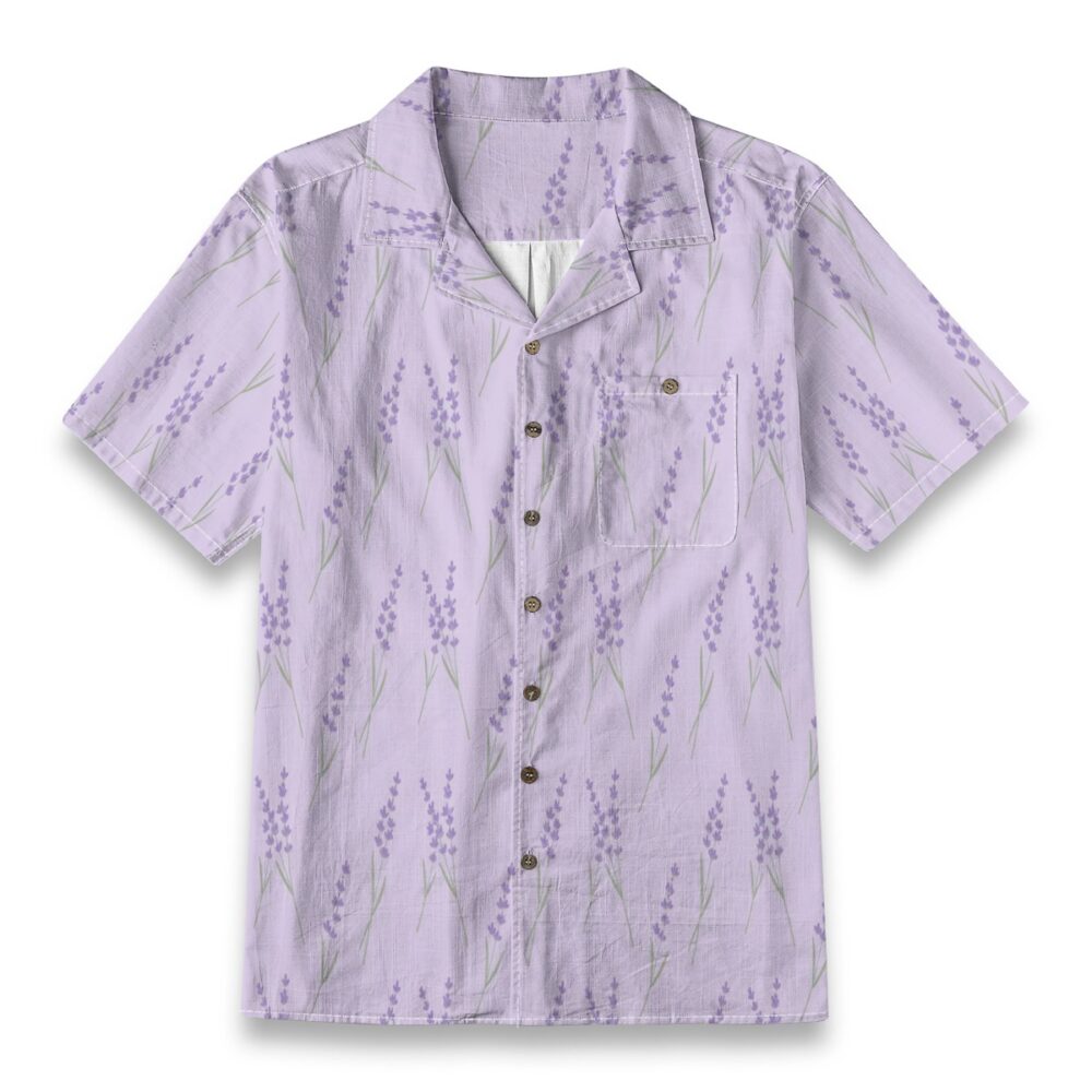 Lavender Calm Field Floral Summer Shirt