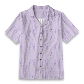 Lavender Calm Field Floral Summer Shirt